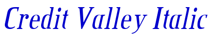 Credit Valley Italic font